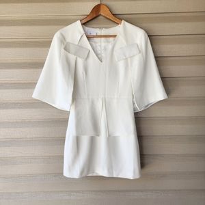 Quaint white mini dress size 34